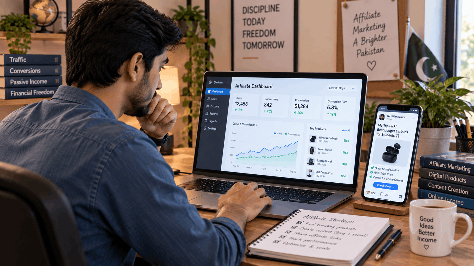 Affiliate marketing in Pakistan: tracked links and product recommendations for online earning