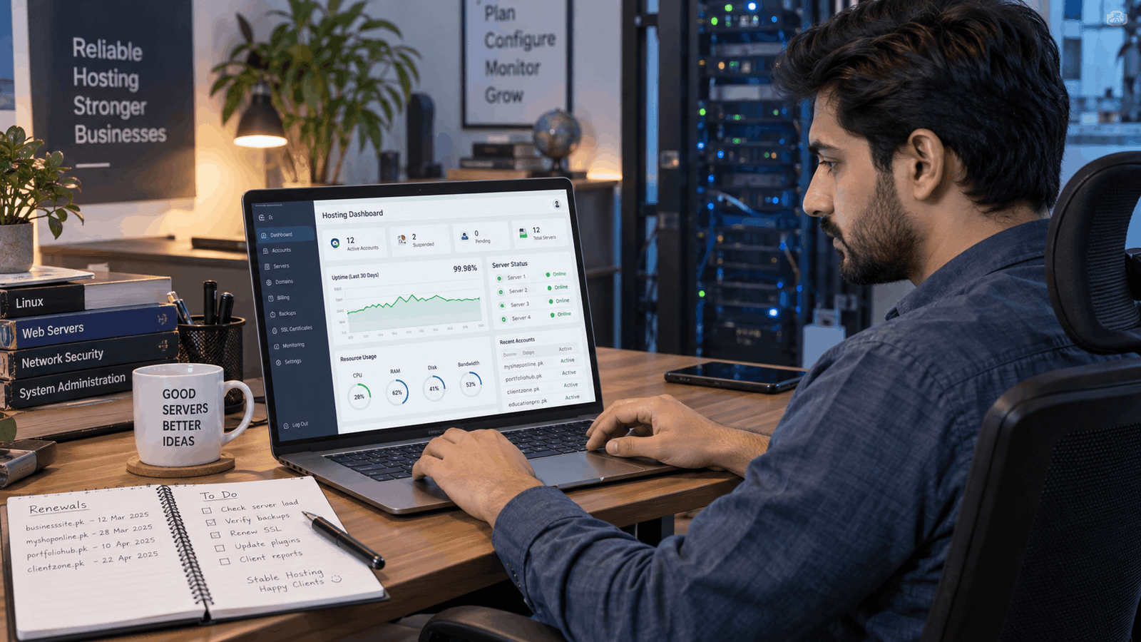 Web hosting service in Pakistan: recurring revenue through reliable server management
