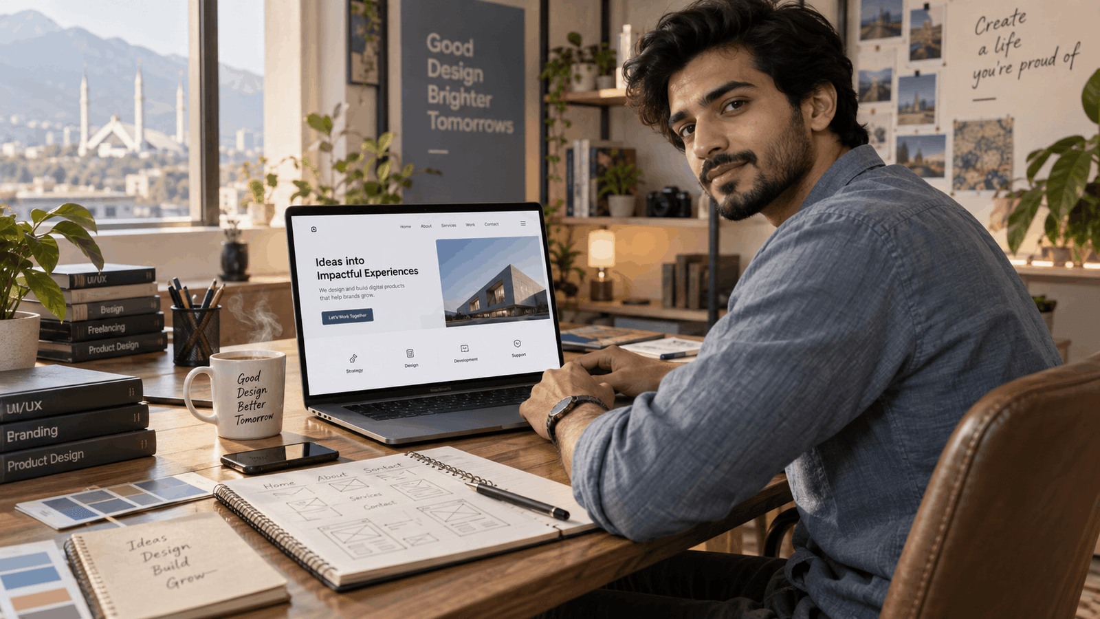 Freelancer in Pakistan selling website design services to local and international clients